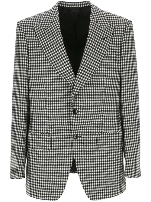 single-breasted houndstooth blazer TOM FORD | JLAP02WMP12ZBLAW